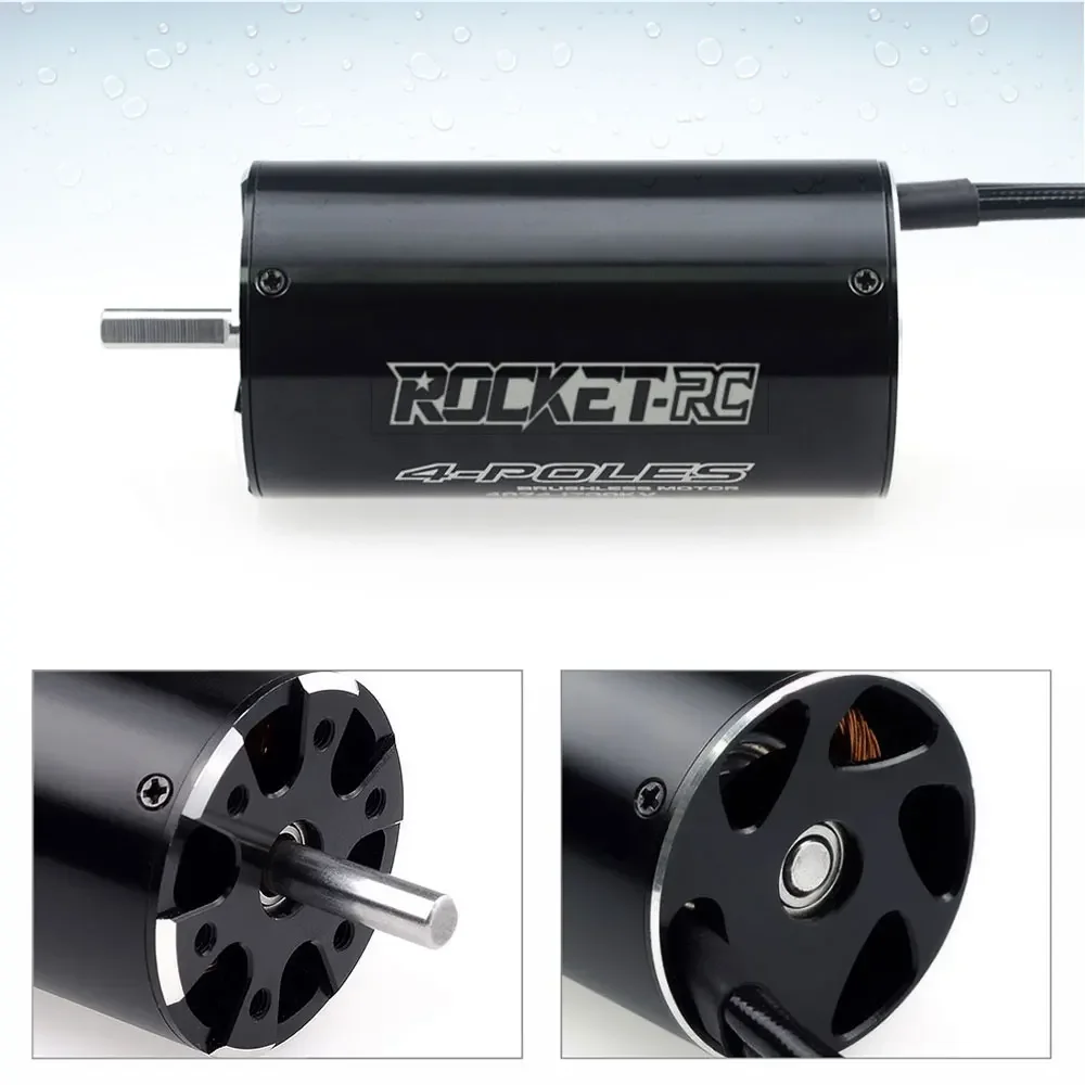 Rocket-RC 4082 1600KV 1900KV Waterproof Brushless Motor 40-S Water Cooling Jacket for 1000mm(or Above) RC Boat Car Model Parts