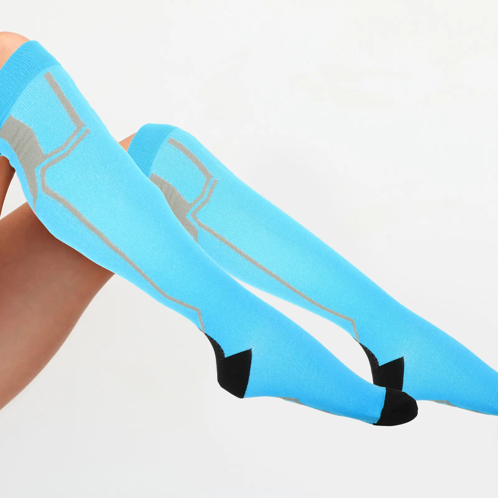 

1Pair Compression Socks High Elasticity Breathable Sweat-Wicking Calf Protection for Outdoor Sports Running Hiking Men Women