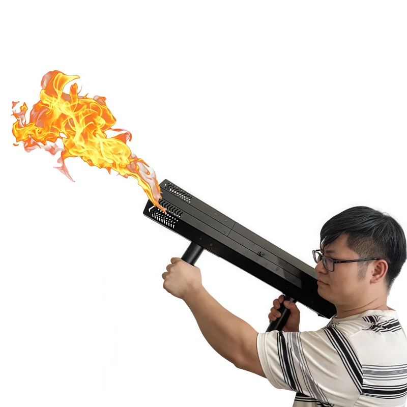 Sunart Handheld Fire Machine For Stage Effect DJ Disco Parties Concerts Shows Night Clubs Bars Rechargeable Battery Flam Gun