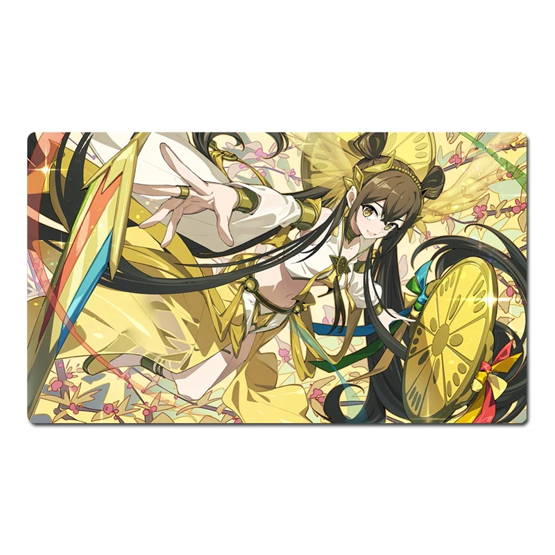 

YuGiOh Table Playmat Mikanko of the Oohime TCG CCG Mat Trading Card Game Mat Mouse Pad Gaming Play Mat 60x35cm Free Bag