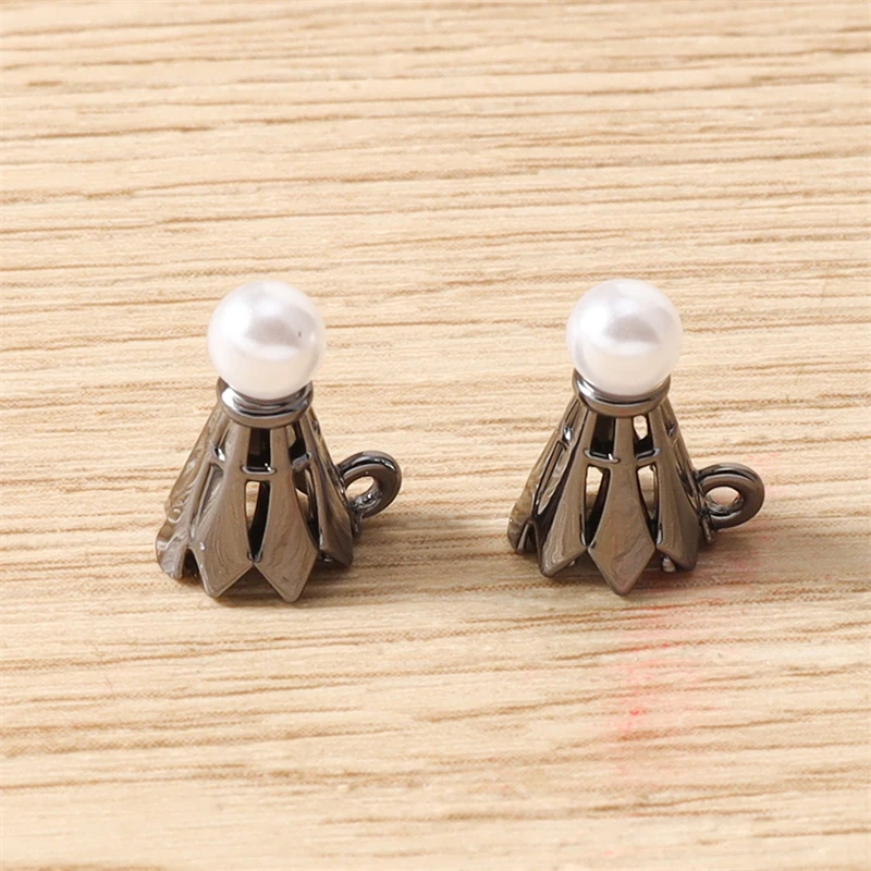 5 Stück 9 x 11 mm niedliche Mini-3D-Metall-Sport-Badminton-Anhänger für die Schmuckherstellung, Tropfenohrringe, Halsketten, DIY-Bastelzubehör – Detail 7