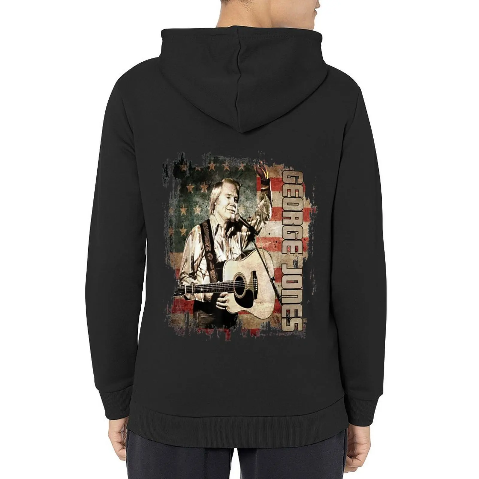 

Vintage George Music Jones Country Flag American Hoodie fashion men korean clothes graphic t shirts men autumn pullover hoodies