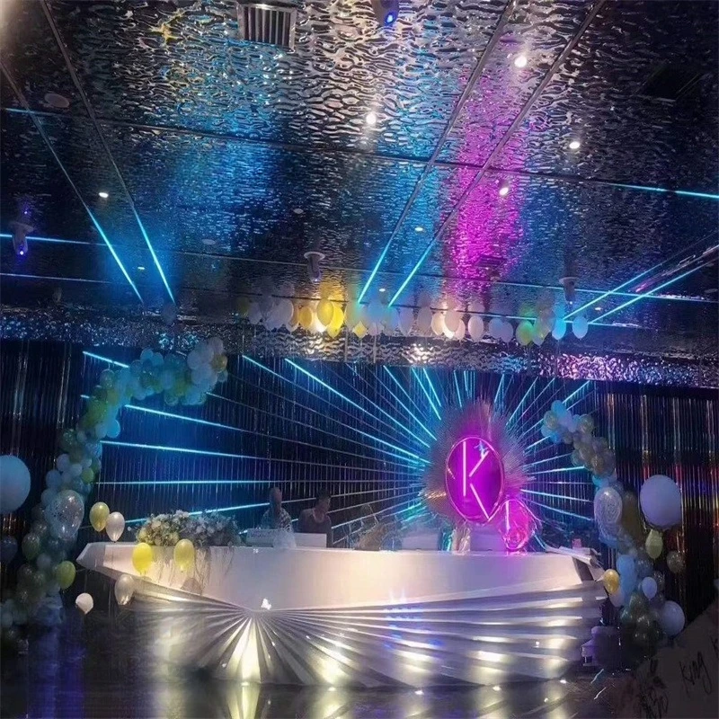 

304 water corrugated stainless steel plate, ceiling mirror background wall decoration, embossed wave plate