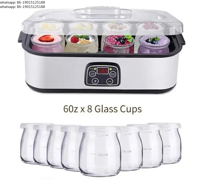 Automatic Yogurt Treating Machine Home Yogurt Professional Ice Cream Pudding Manufacturer With 8 Yogurt Pots 110v /220v