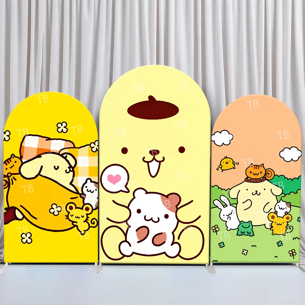 

Sanrio Pompompurin Cute Daily Style Arch Backdrop Cover Warm Festive Scene For Kids Birthday Baby Shower Photo Booth Background