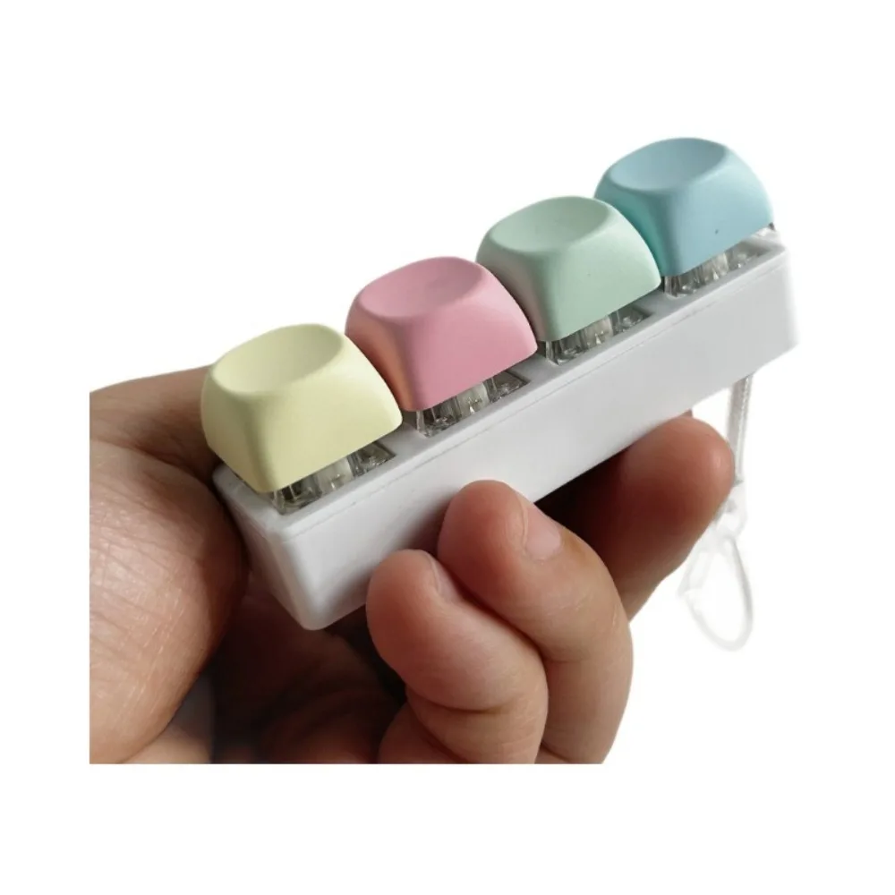 Relaxante 4/9 teclas teclado de dedo botón alivio del estrés Fidget llavero pasar el tiempo Gadget juguete de descompresión adulto