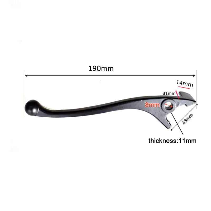 Motorcycle Scooter Brake Lever Left or Right Side for Front Rear Disc Brake Handle 50cc 100cc 125cc 150cc Moped ATV Parts