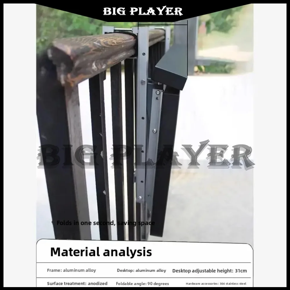 درابزين شرفة معلقة طاولة رفع في الهواء الطلق شقة صغيرة منصة مشروبات سبائك الألومنيوم عنبر منزلي #3
