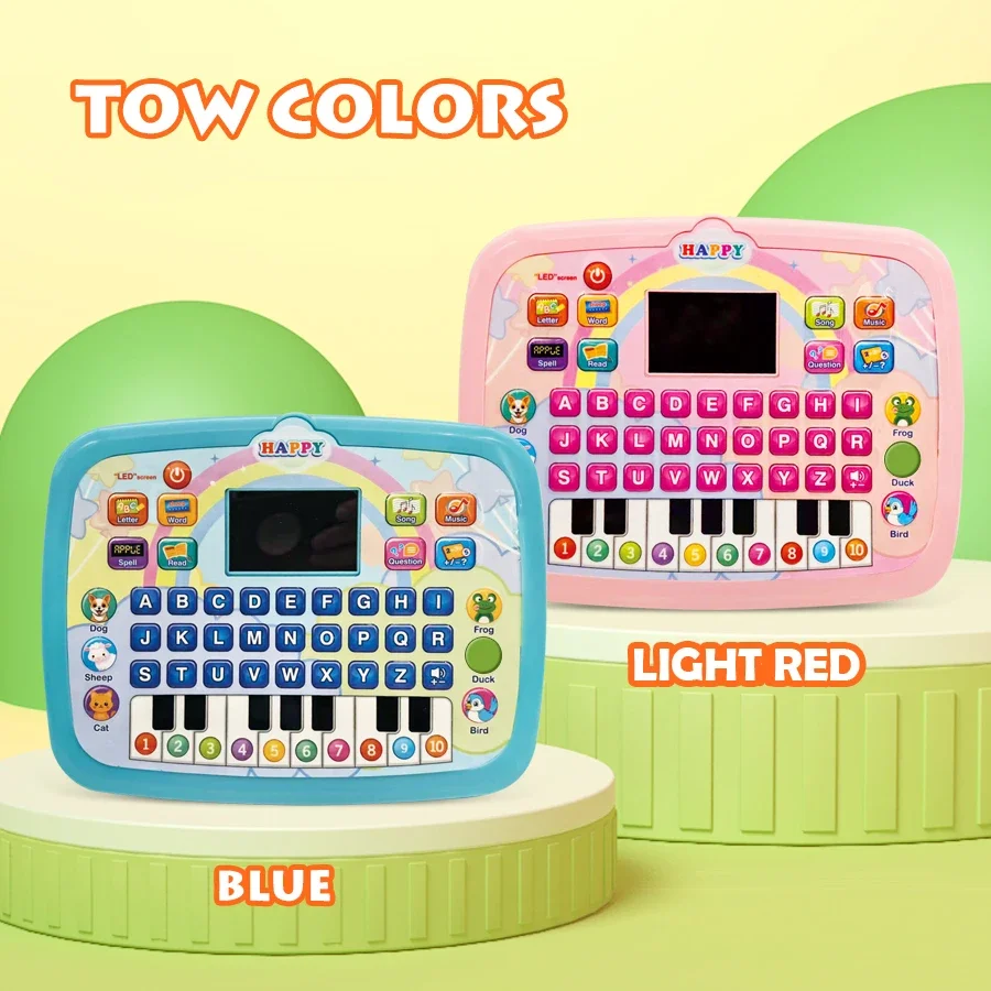 English Learning Machines Toy with LED Lights Multifunctional Puzzle Early Education Story Tablet Learning Machine Kids Toys