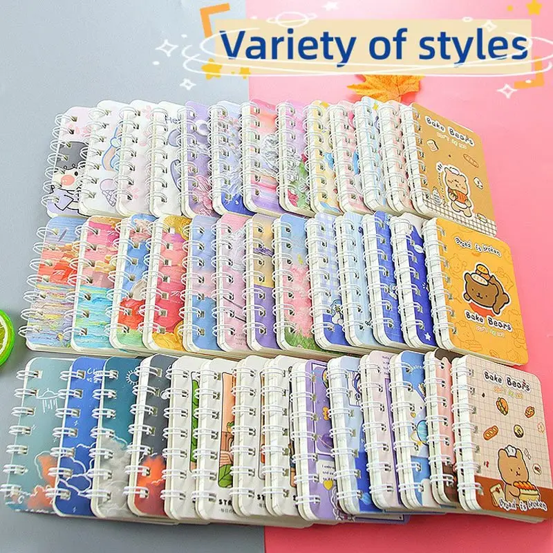 Kawaii A7 Notebooks 80 Sheets Journals Oil Painting Landscape Coil Book Kpop Notepad Portable Stationery Agenda School Supplies