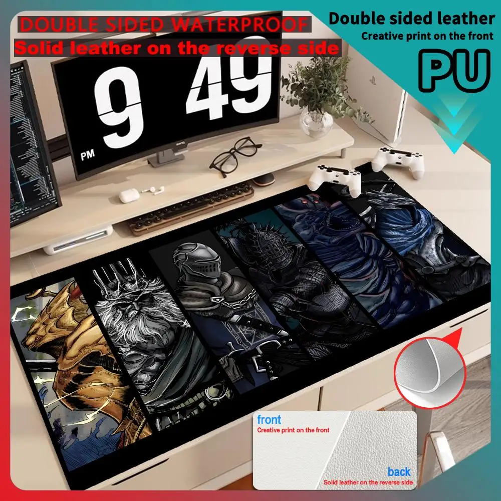 

XXL Table Leather Carpet Mausepad Laptop PU Mice Pad 900x400mm Mousepad Computer Gamer Mousepad Dark Souls Keyboard Desk Mat Hot