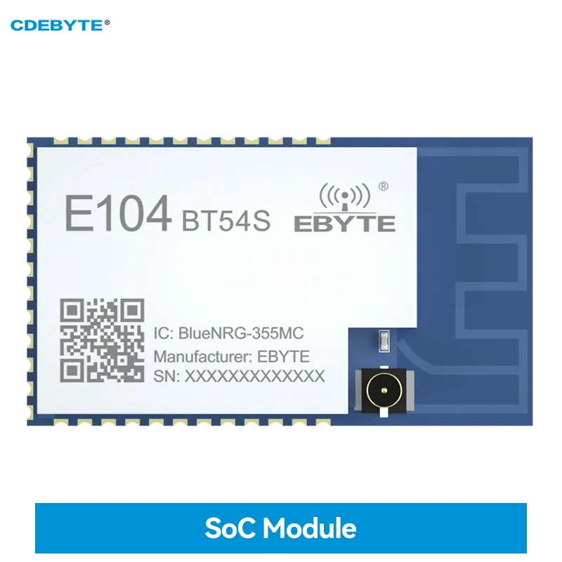 BLUENRG355MC STM BLE5.1 Wireless SoC Module Blue-tooth Receiver 2.4GHz Ebyte E104-BT54S 300m TTL 8dBm IPEX/Stamp Hole ISM IoT