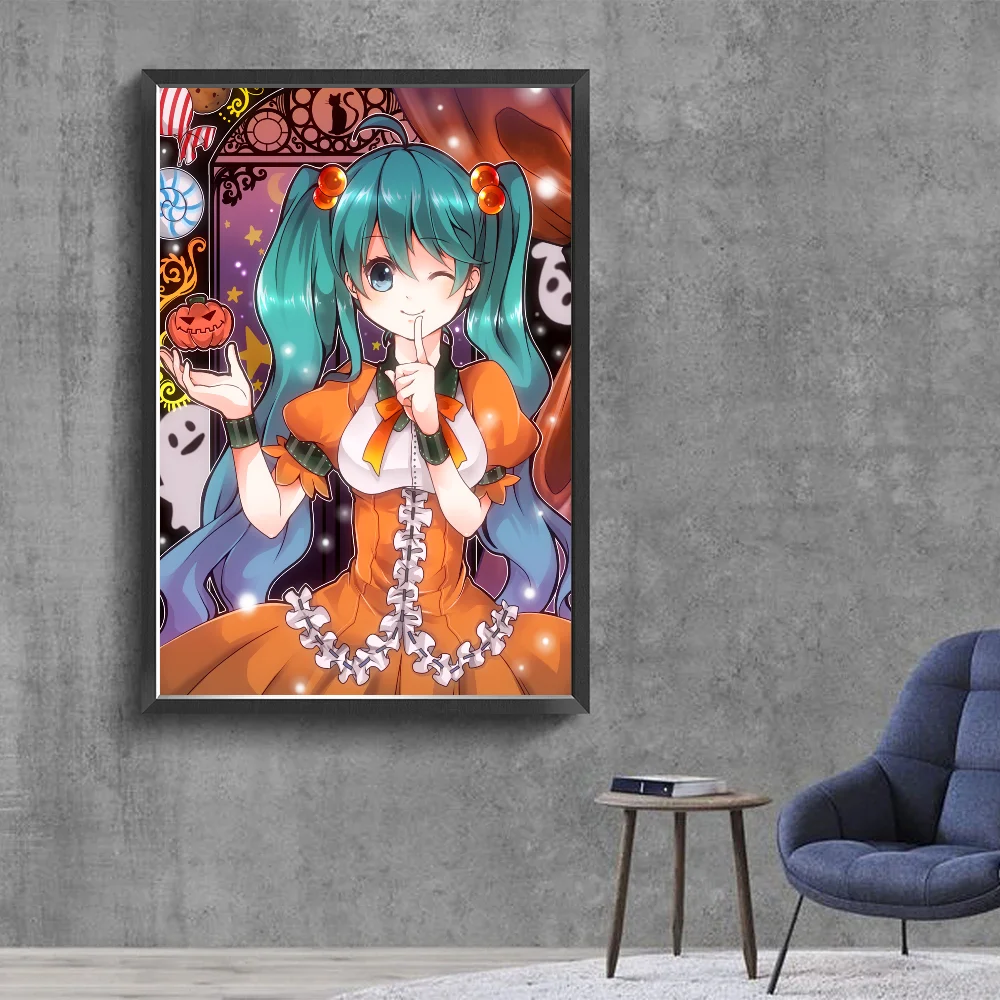 Amine H Hatsunes M Miku مطبوعات وملصقات فتيات ، ملصق ورقي مقاوم للماء ، ملصقات حائط للمنزل والبار ، نوعية جيدة