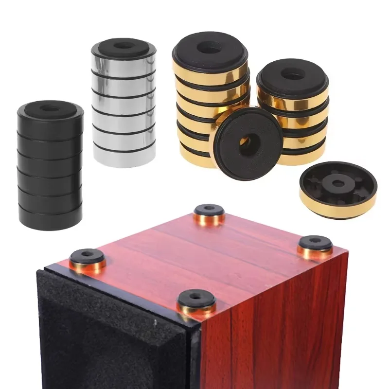 4 Stück Lautsprecher-Spikes Ständer Audio Aktivlautsprecher Reparaturteile Zubehör DIY Stoßdämpfende Füße für Heimkino-Soundsystem