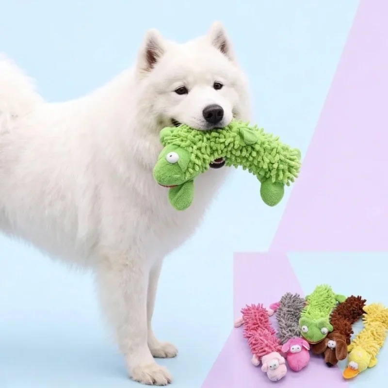 Juguete de peluche con sonido para perros y gatos – Hipopótamo y cerdo - imagen 4