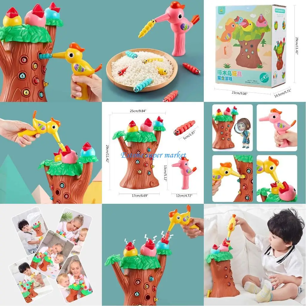 090B لعبة واقعية لصيد الطيور والحشرات، لوازم تدريب الدماغ