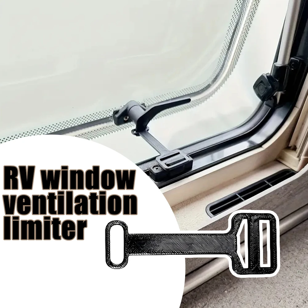 

RV Window Safety Ventilation Lock Compatible with Polyplastic Camper Caravan Travel Trailer Window Limiter Child Proof