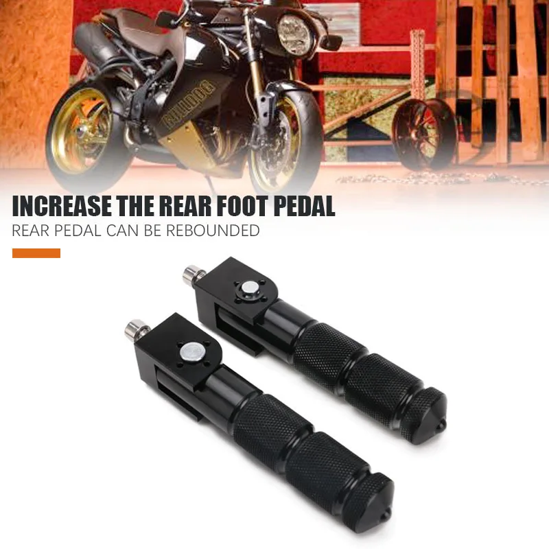 Specially for motorcycle aluminum pedal electric vehicle rear foot support bicycle 90 folding support rod 8MM universal