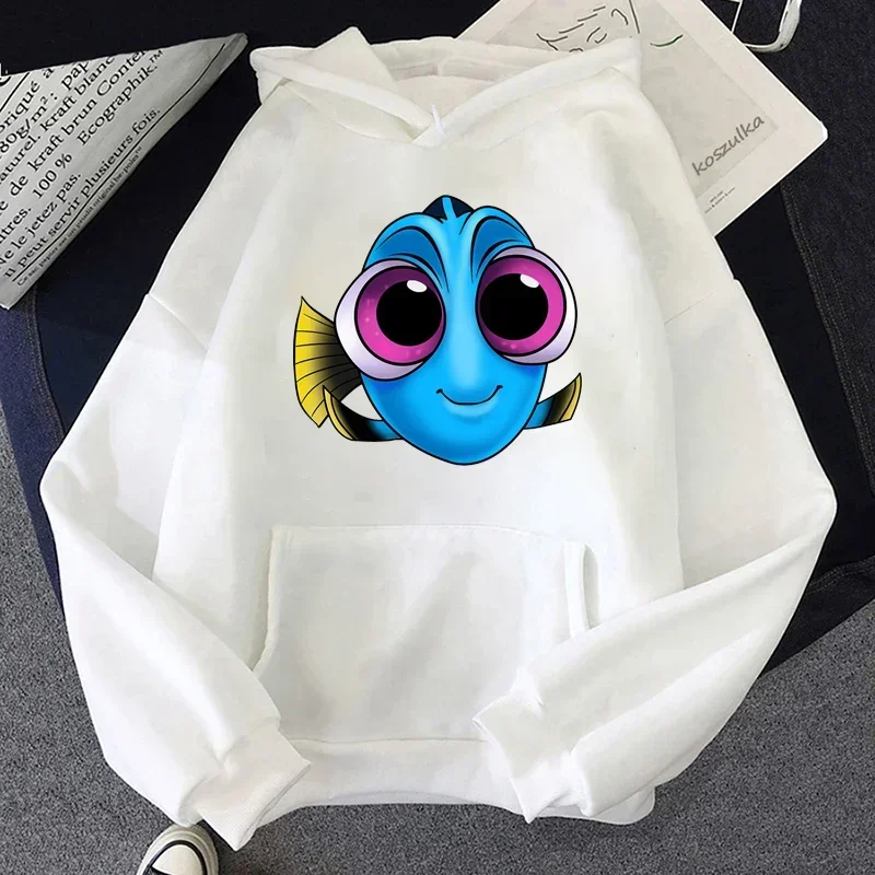 Harajuku Cartoon Women Hoodie Kawaii Fish Graphic Print Unisex Casual Hoodies Top Autumn Winter New O-Neck Pullover Sweatshirts