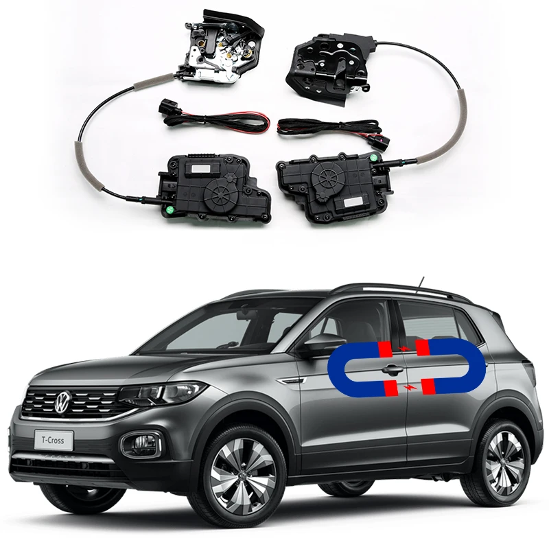 For Volkswagen T-Cross Electric suction door refitted automatic locks Car accessories Soft Close accessory tools VW