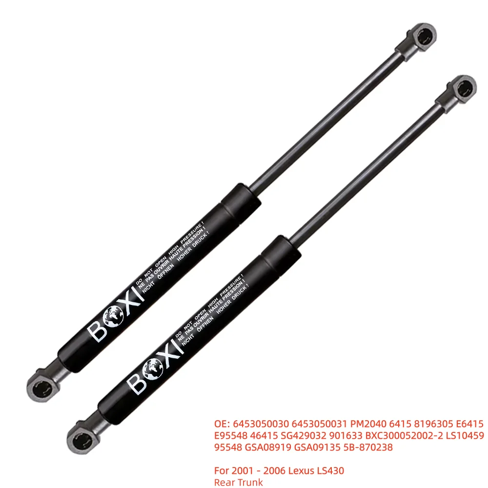 BOXI 2 szt. Amortyzatory tylnej klapy bagażnika 6415 6453050030 6453050031 do Lexus LS430 2001 - 2006, sprężyny gazowe, siłowniki podnoszące