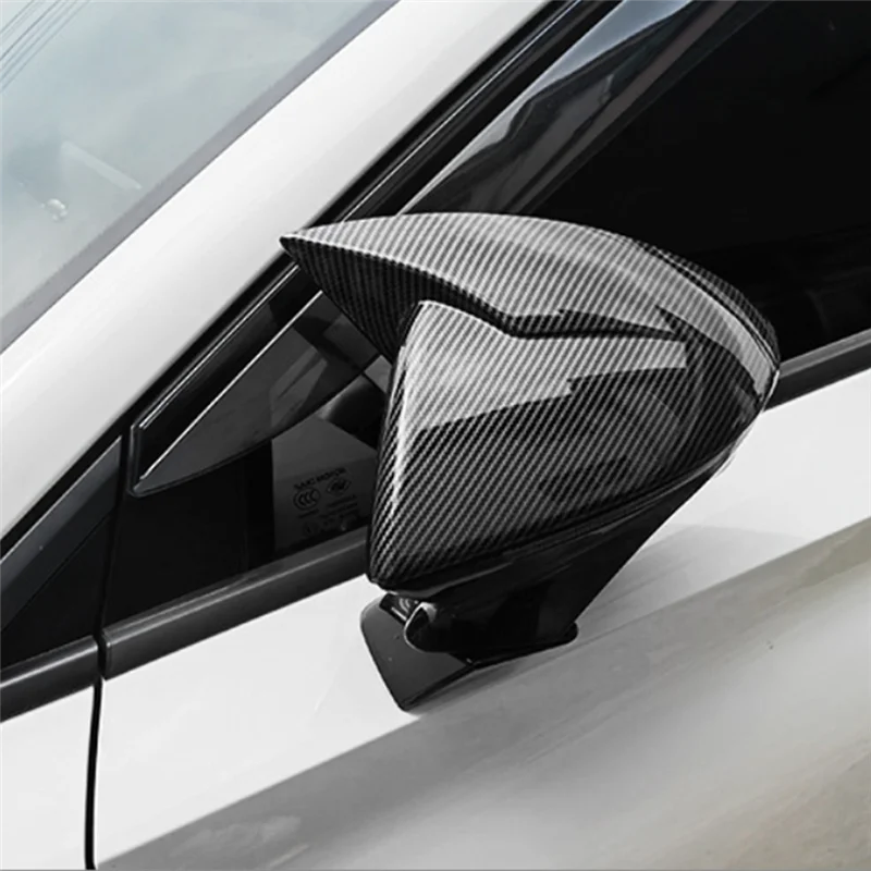 

For MG 4 MG4 EV Mulan 2023 Car Side Rear View Mirror Cover Trim Protector Decoration Parts Carbon Fiber Pattern-ABQF