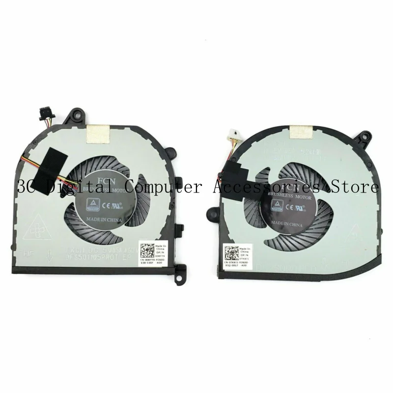 Genuine FOR Dell XPS 15 9570 7590 Precision 5530 P56F002 Laptop CPU GPU Cooling Fan