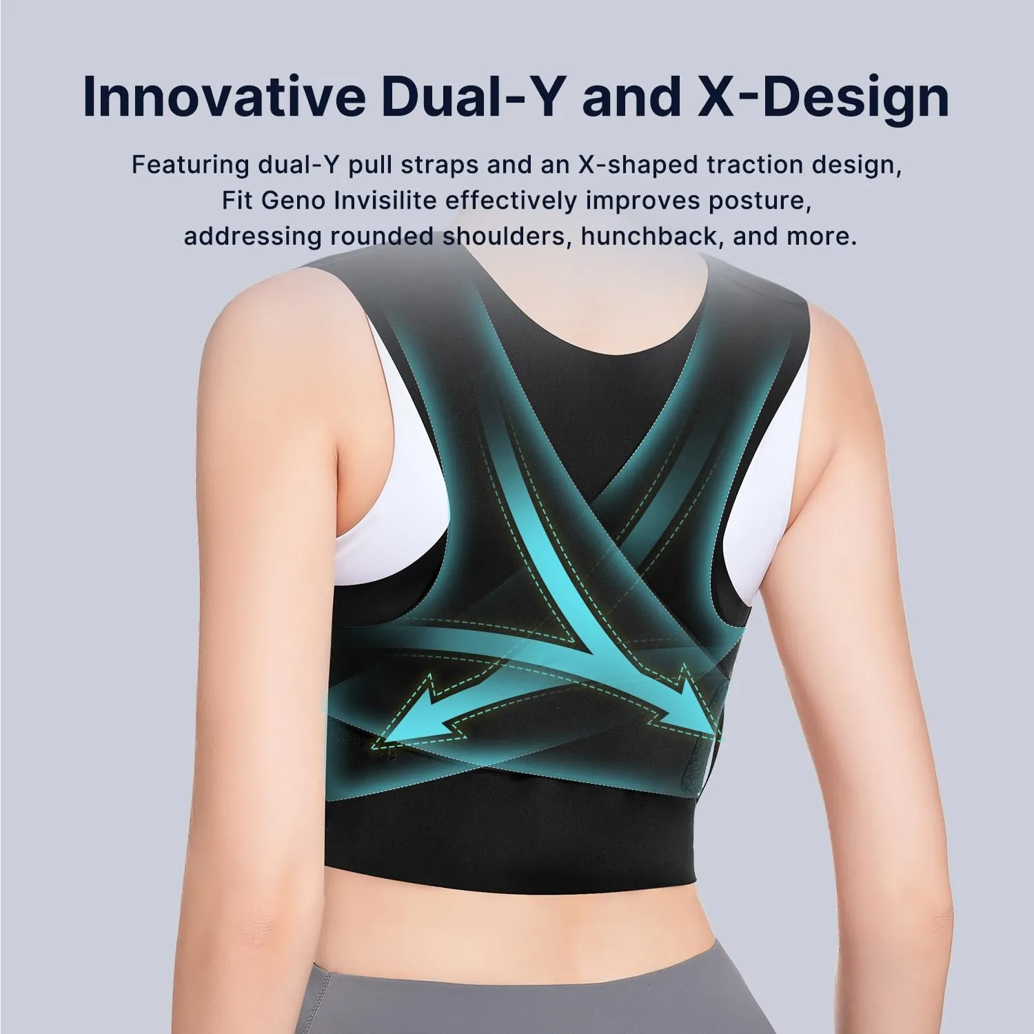 NEXFOO Breathable Posture Corrector Back Brace Support Belt Thin Shoulder Straighten Hunchback Correction Strap Pain Relief