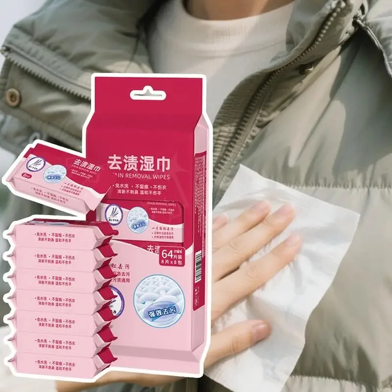 Multi-Functional No-Rinse Stain Removal Wet Wipes Clothes Stain Remover Wipes for Shoes Leather Jackets