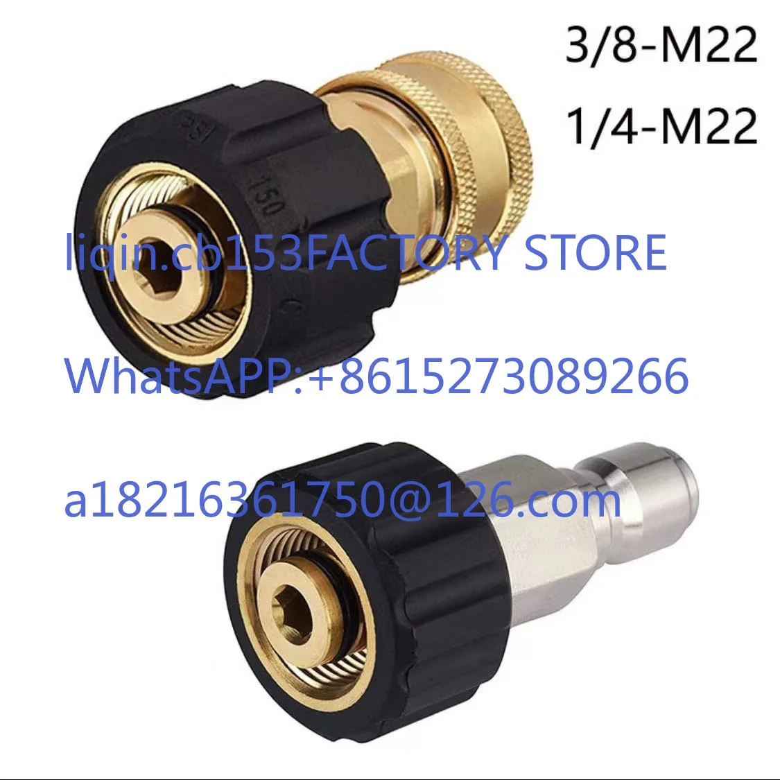 10PCS high pressure cleaner accessories M22-14 adapter copper connector 3/8 inch quick connection male and female head set
