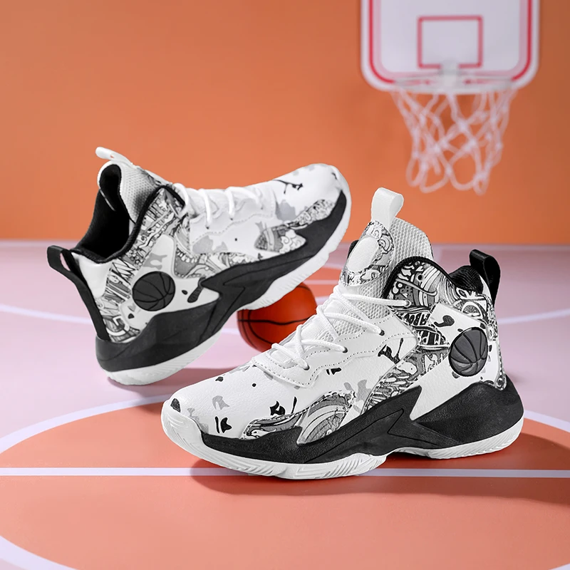 Children's Basketball Shoes for Boys Sneakers Outdoor Non-slip Kids Sports Casual Running Shoes Child Girls Basket Trainer Shoes