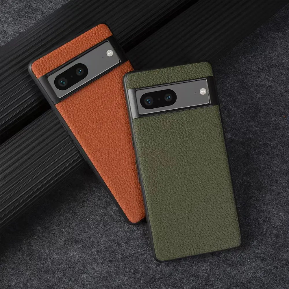 Luxury Pixel 7 Pro Case Business Cowhide Leather Phone Cases