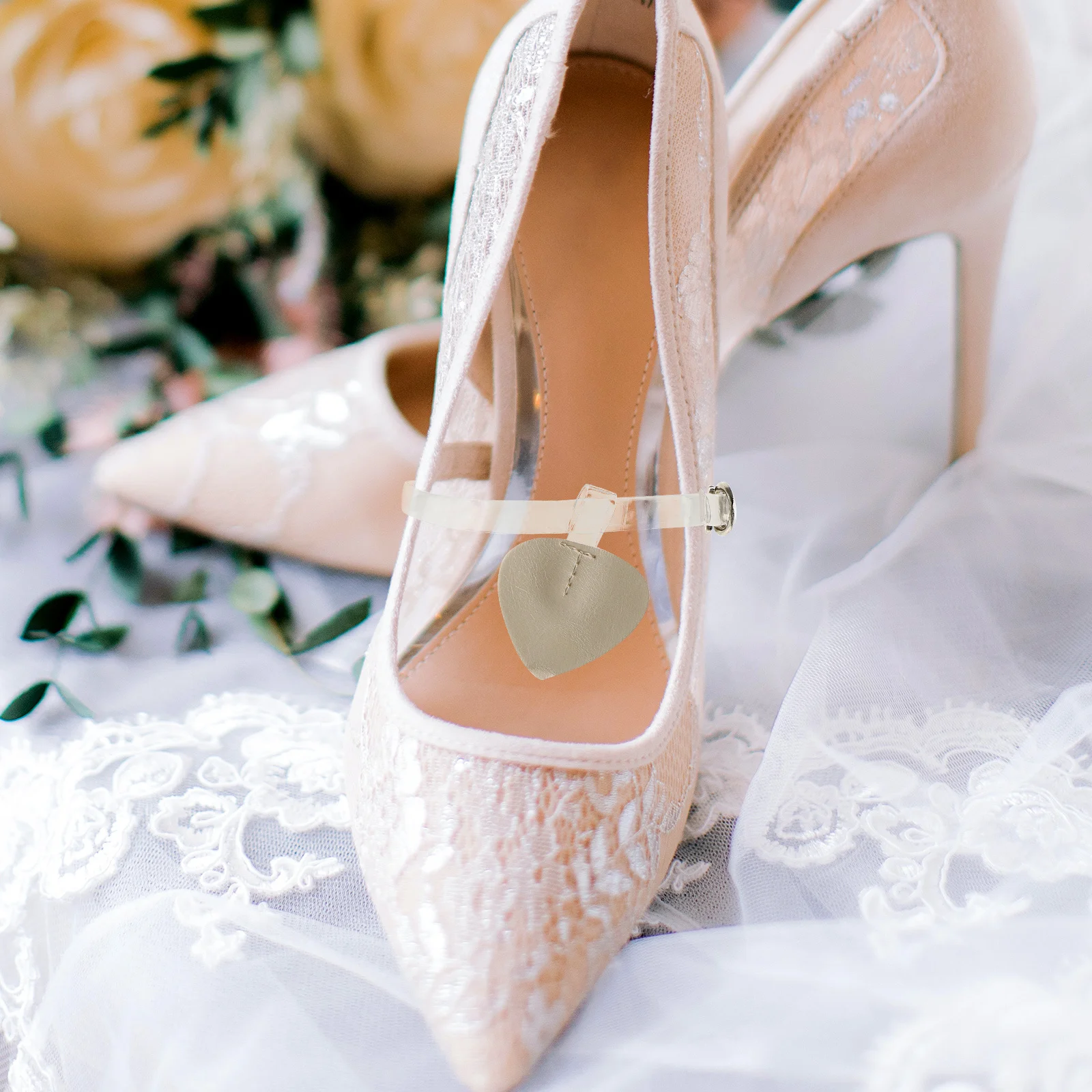 2Pairs النساء كعب الأشرطة قابل للتعديل تحديد العصابات المضادة للانزلاق للكعب العالي لينة وسائد كعب مريح ارتداء اليومي الراحة #4