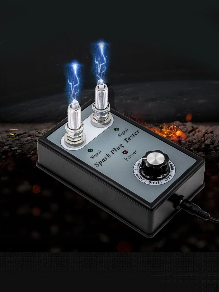 Spark Plug Tester Dual Hole Tester Automotive Coil Detector Ignition System Tester Wire Diagnostic Test Tool Car Spark Tester
