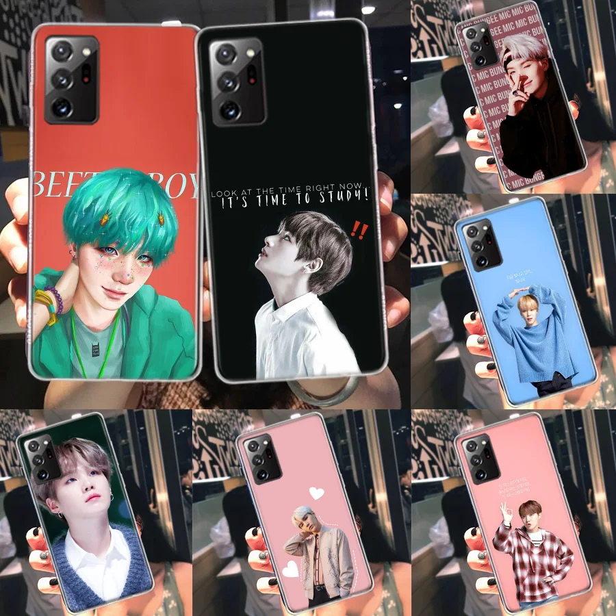 Suga K Pop Min Yoongi K Pop Novelty Phone Case For Galaxy Samsung A02S A03S A04S A05S S8 A15 A25 A35 A55 A9 A8 A7 A6 J8 J6 J4 Pl