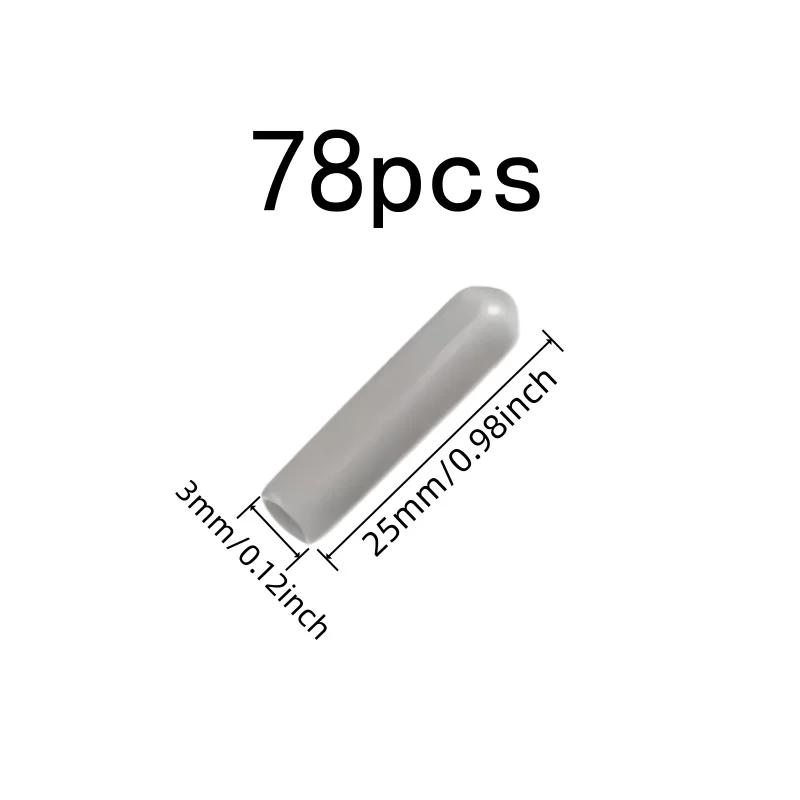 Flexible Soft Material Protective End Caps, 78 pcs, Dishwasher Rack Tips, Universal Fit Design for Kitchen Shelf Protection