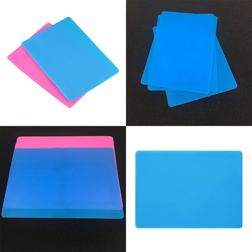 4Pcs Silicone Sheet Resin Craft Mat Large Flexible Silicone Sheet for Jewelry Pendant Casting DIY Mold Desk Surface Protector