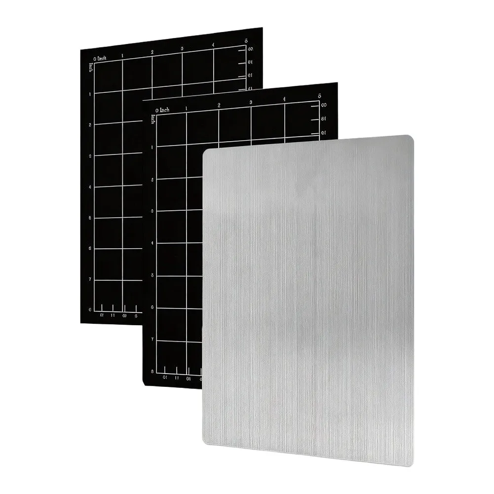 Stainless Steel Magnetic Cutting Mat for Die Cutting Machines 8.7in for x 6in 8.9in for x 6in with 2 Rubber Mats and Metal