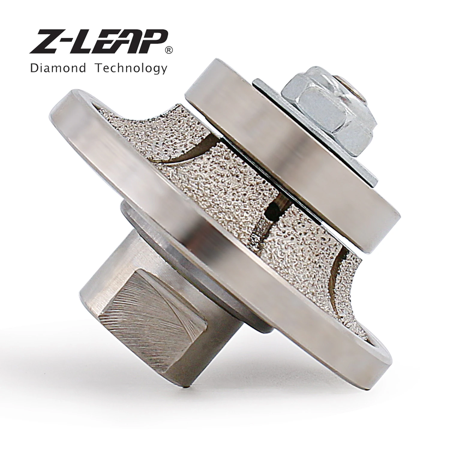 Z-LEAP B10 Vacuum Brazed Diamond Hand Profile Router Bit Full Bullnose Grinding Profiler Wheel For Granite Marble Stone