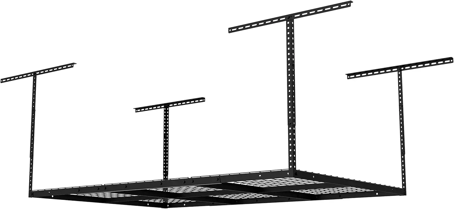 FLEXIMOUNTS 4x6 Heavy Duty Overhead Garage Adjustable Ceiling Storage Rack 72