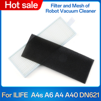 For ILIFE Robot Replacement part for ilife Sponge+ Filters A4s A6 A4 A40 DN621 HEPA Filter Vacuum Cleaner Accessory