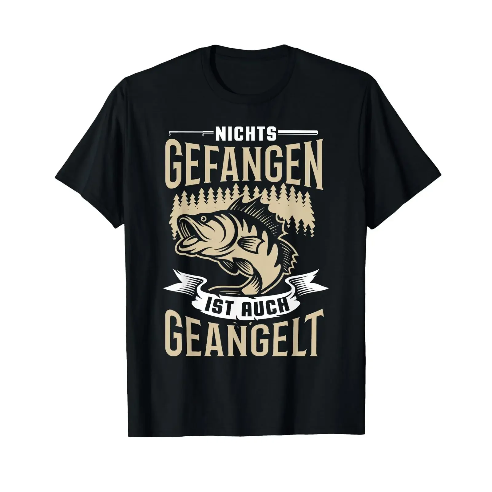 Nothing caught is also fished Pike Man Carp Fishing T Shirt vintage Washed streetwear Breathable Versatile designer clothes