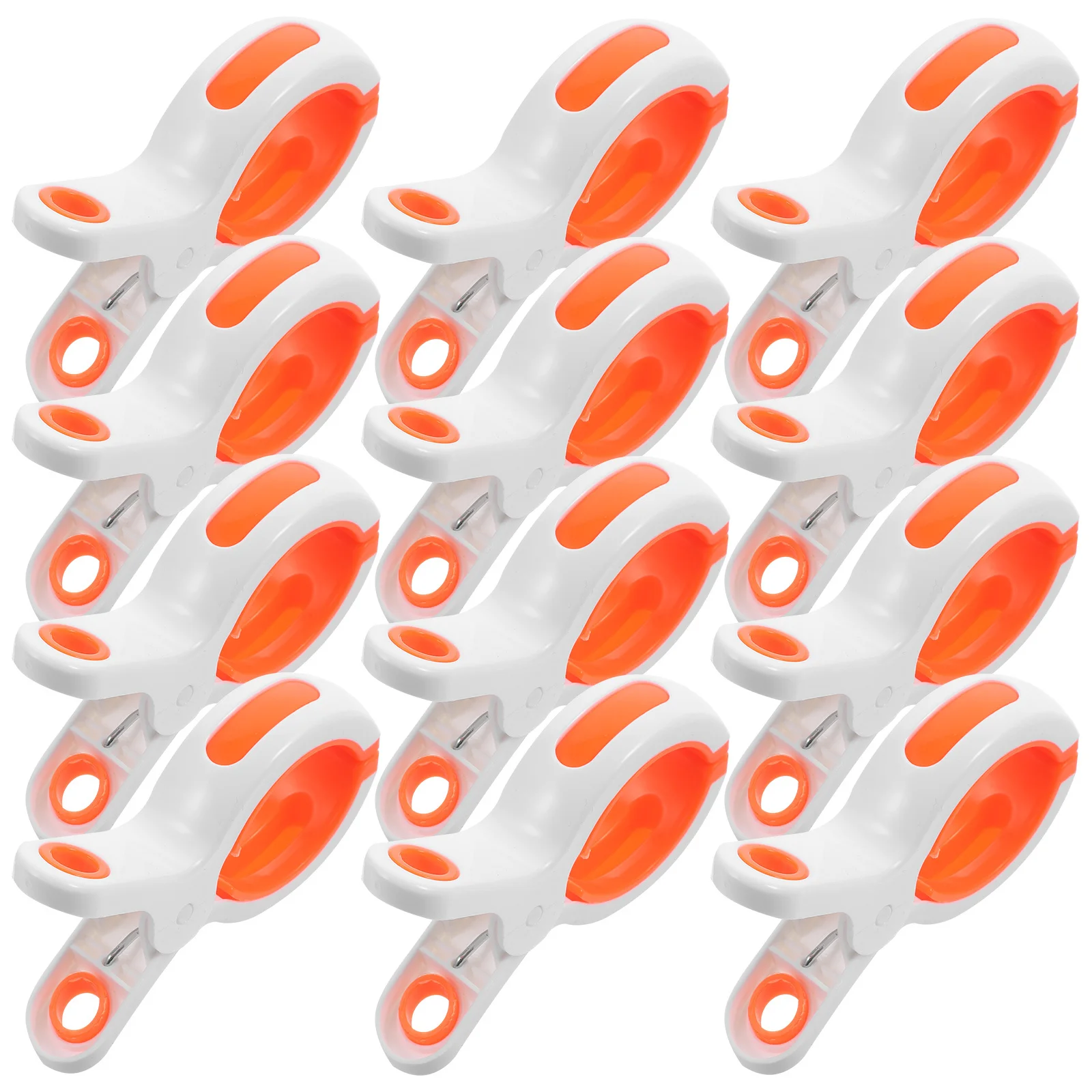 

12Pcs Beach Towel Clips ABS Plastic Clothespins Clamp Windproof Holder for Lounge Chairs Pool Beach Chair Towel Secure Clips