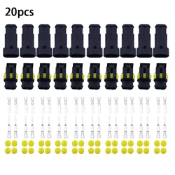 Promotion! 10 Kit 2 Pin Way Waterproof Electrical Wire Connector Plug 1.5mm Terminals 2Pin HID Plug Auto Xenon lamp Plug