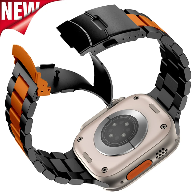 

Роскошный титановый ремешок для Apple Watch Ultra 3/2 49 мм 46 мм 45 мм 44 мм 42 мм Металлический браслет для IWatch Series 11 10 9 8 7 6 SE
