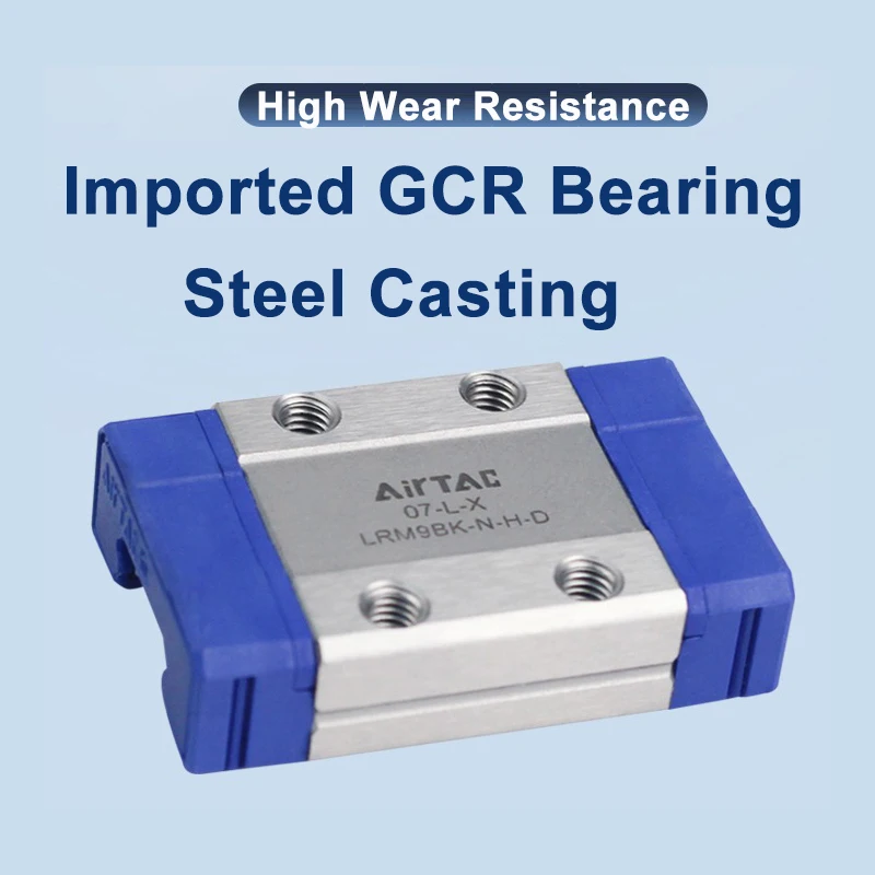 الأصلي AirTAC مصغرة دليل خطي السكك الحديدية المنزلق والسكك الحديدية المنزلق LRM-5/7/9/12/15-N/L-H/P