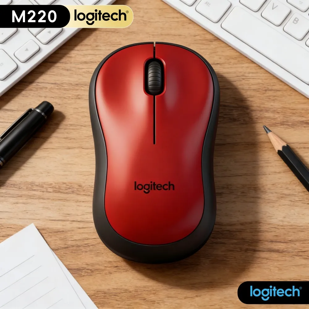 Logitech M220 Silent Mouse Plug‑And‑Play 10M Working Distance Compact For Windows Notebook Desktop Home Office Mac PC