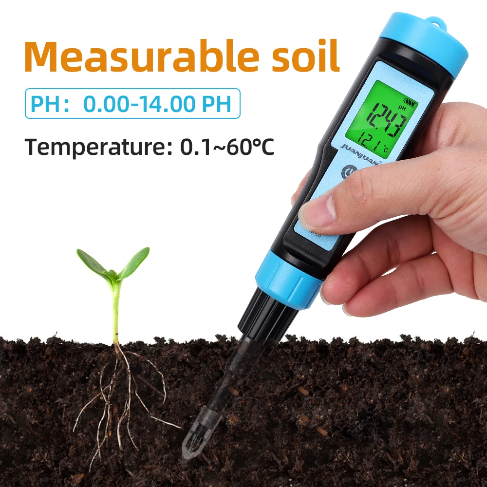 Digital Food PH Meter 0.01 Resolution High Accuracy Sensor Smart Temp Acidity Tester for Brewing Fruit Cheese Meat Canning