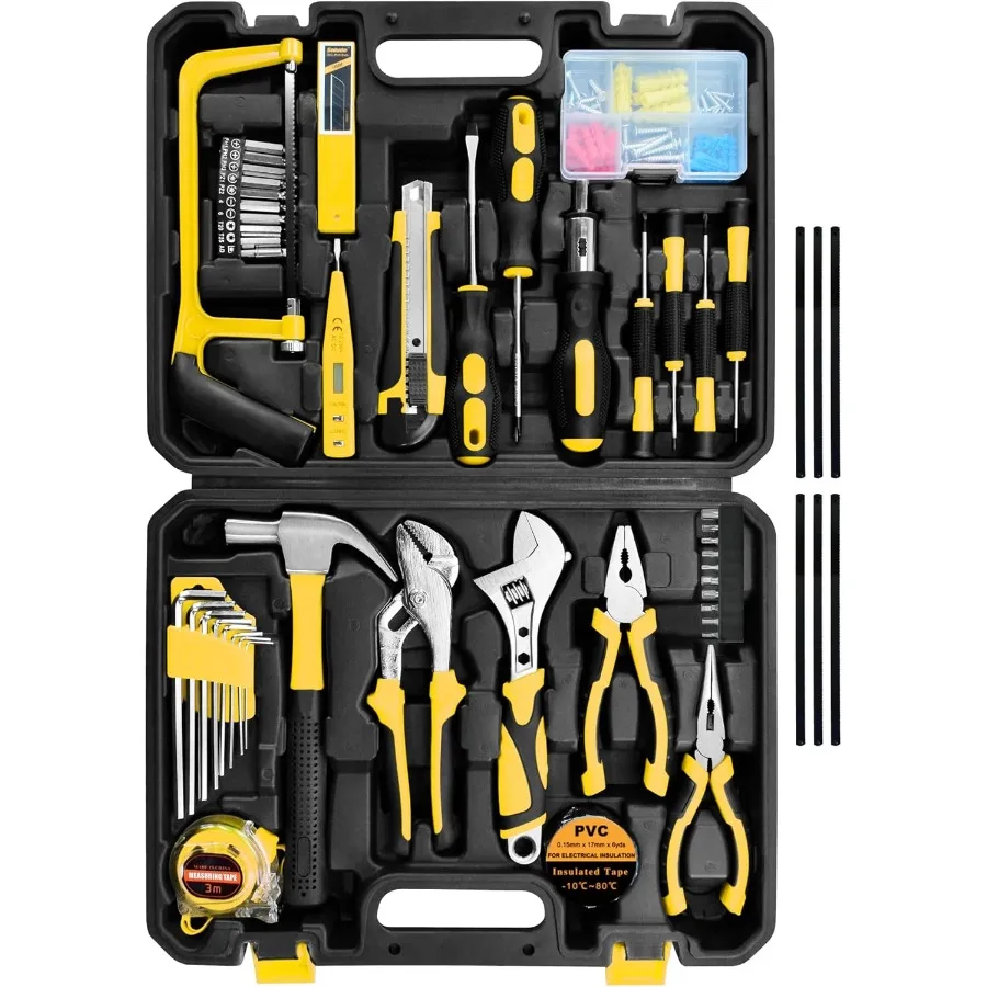 

SOLUDE Tool Set 148Piece Home Repair Tool Kit for Men Women College Students Household Basic Hand Tool Sets with Case for Home