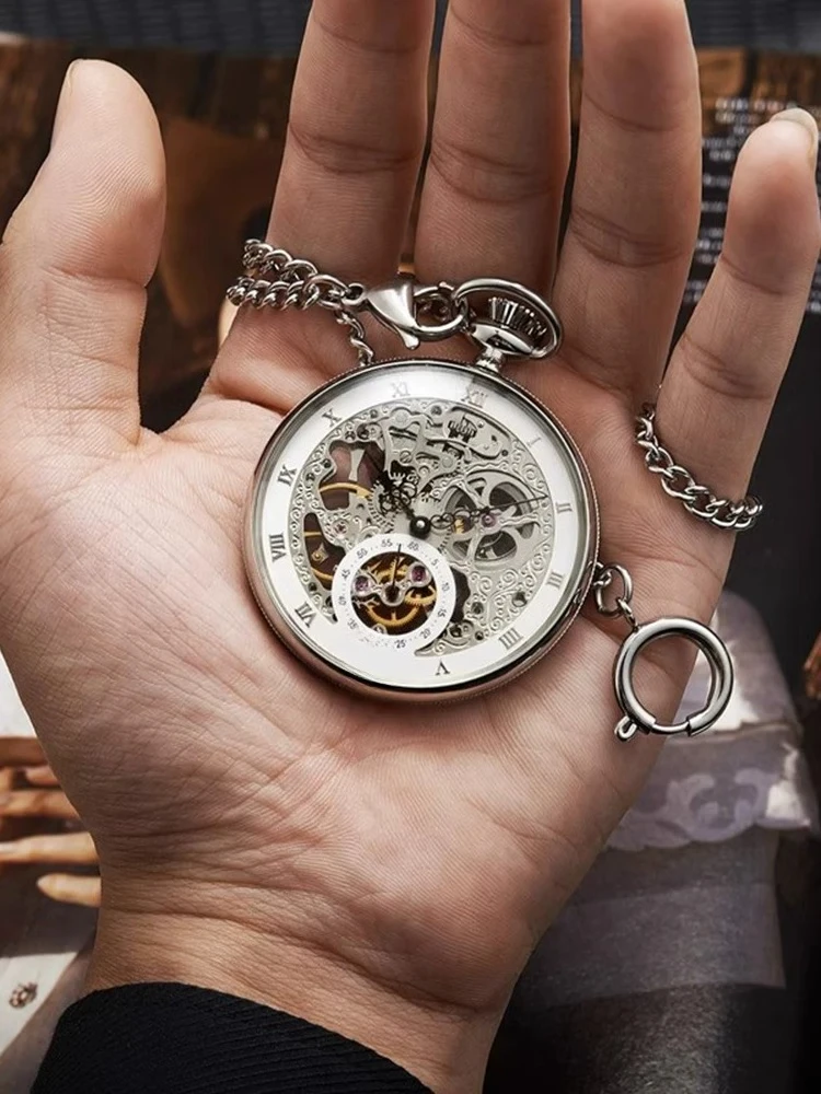 Nostalgic retro pocket watch men's automatic
